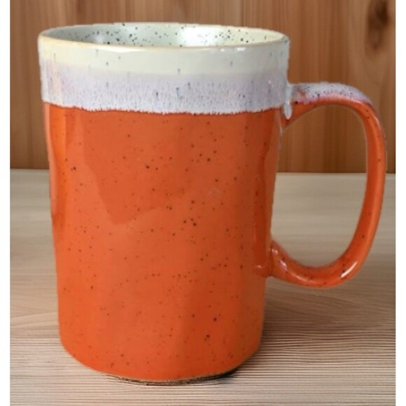 Stoneware Handmade Ceramic Drip Glazed Coffee Mug Campfire Rustic Cabin Urban - Picture 2 of 15